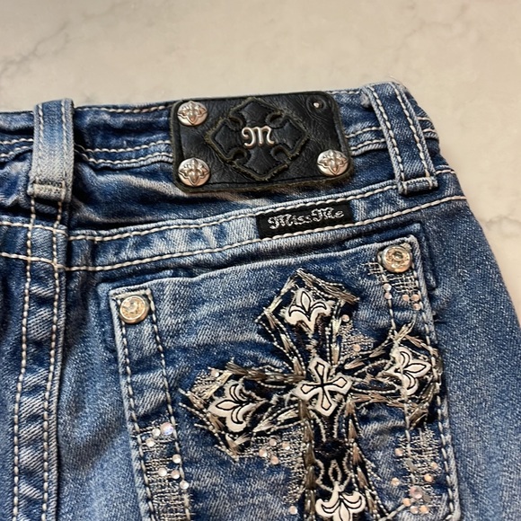 Miss Me Crop Jeans Size 14 Girls - Picture 6 of 7